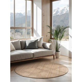Juten okrugli tepih u prirodnoj boji ø 160 cm Bouclé Jaipur – Hanse Home