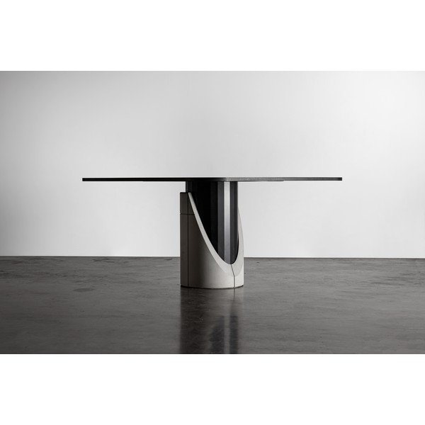 Blagovaonski stol s pločom u dekoru hrasta 140x140 cm Sharp - Lyon Béton-image-2