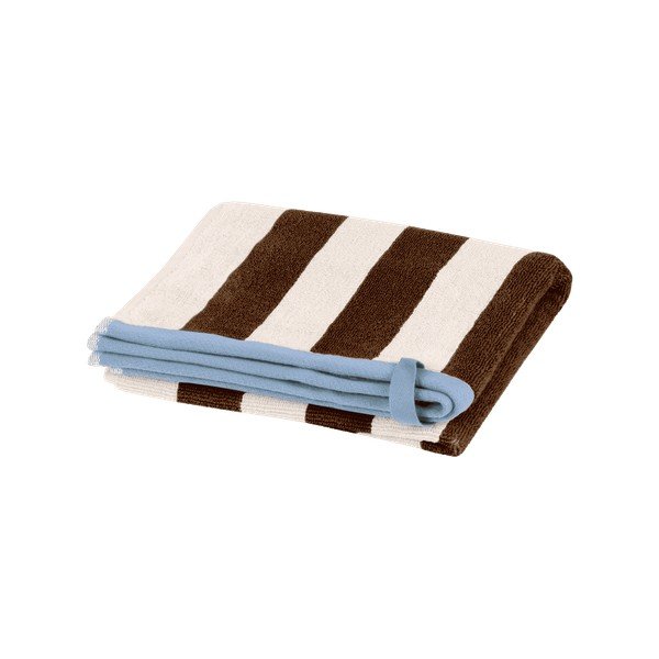 Smeđi/krem pamučan ručnik od frotira 50x80 cm Gobo – noo.ma