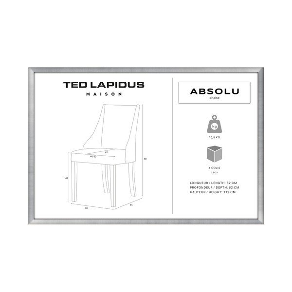 Tamnozelena stolica s tamno smeđim nogama od bukovog drveta Ted Lapidus Maison Absolu-image-4