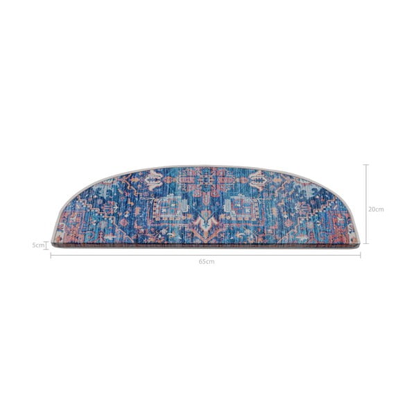 Plavi set tepiha za stepenice 16 kom 20x65 cm Yoruk – Vitaus-image-2
