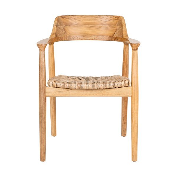 Blagovaonska stolica s naslonima za ruke od masivnog drveta u prirodnoj boji Getafe – House Nordic-image-4