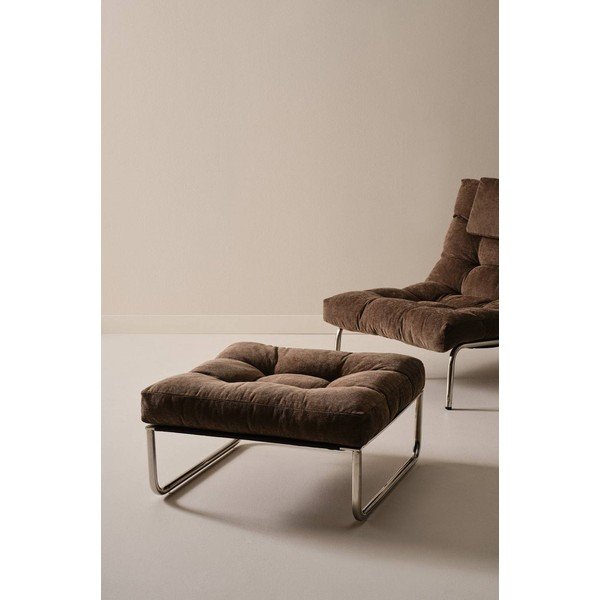 Smeđi tabure od šenila Burleson – Jotex-image-1