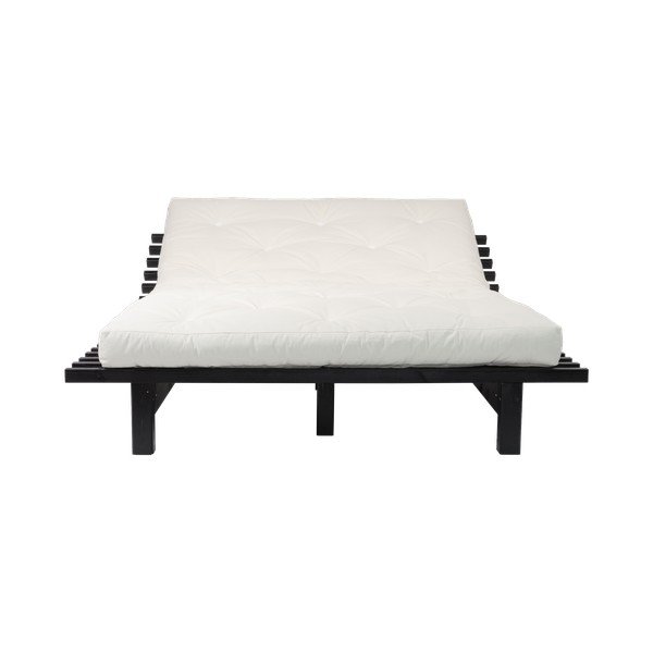 Bračni krevet od borovine s madracem Karup Design Blues Double Latex Black / Natural, 160 x 200 cm-image-3