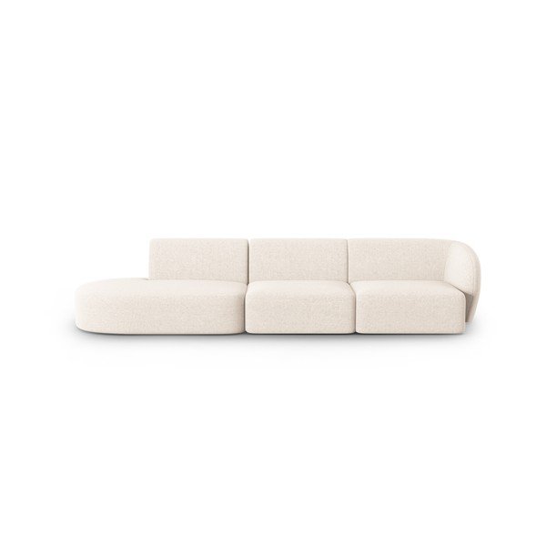 Bež sofa od šenila s desnim kutom 311 cm Paolo – Milo Casa