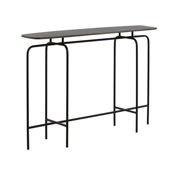 Crni metalni pomoćni stol 30x120 cm Zapala – Light & Living-image-1