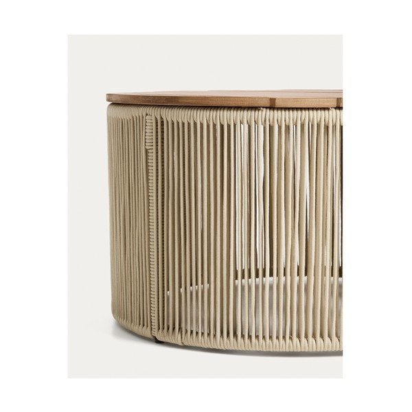 Okrugao vrtni stolić za kavu s pločom stola od bagrema ø 70 cm Dandara – Kave Home-image-3