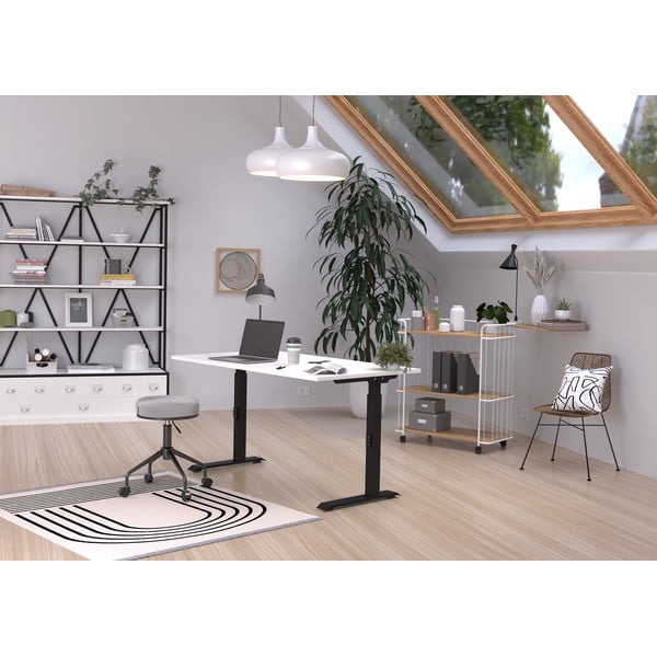 Radni stol s bijelom pločom stola 80x120 cm Downey – Germania-image-1