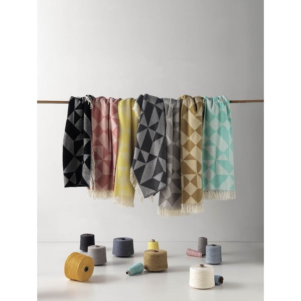 Žuti kariran s udjelom Euromant Granit pamuka, 140 x 180 cm-image-1