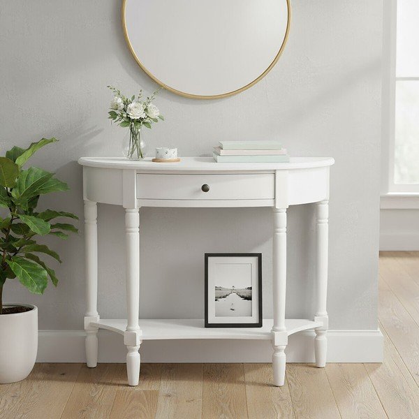 Bijeli pomoćni stol od masivnog bora 32x93 cm Heritage – Premier Housewares-image-1