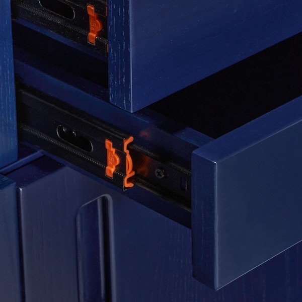 Tamno plava/siva biblioteka od čvrste jeseni 45x177 cm Study – Hübsch-image-3