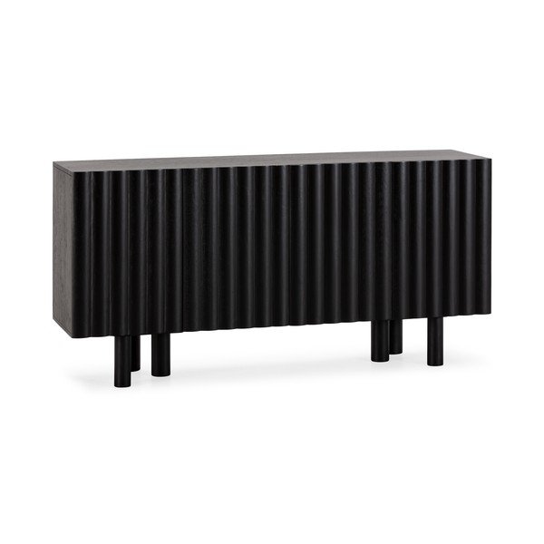 Crna komoda od masivnog manga 160x80x40 cm Tamira – MOME