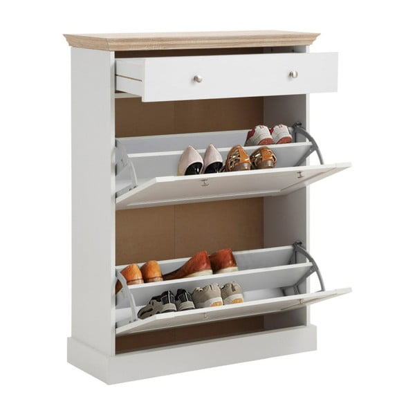 Bijela kutija za cipele s detaljima u dekoru hrasta Støra Bruce-image-1