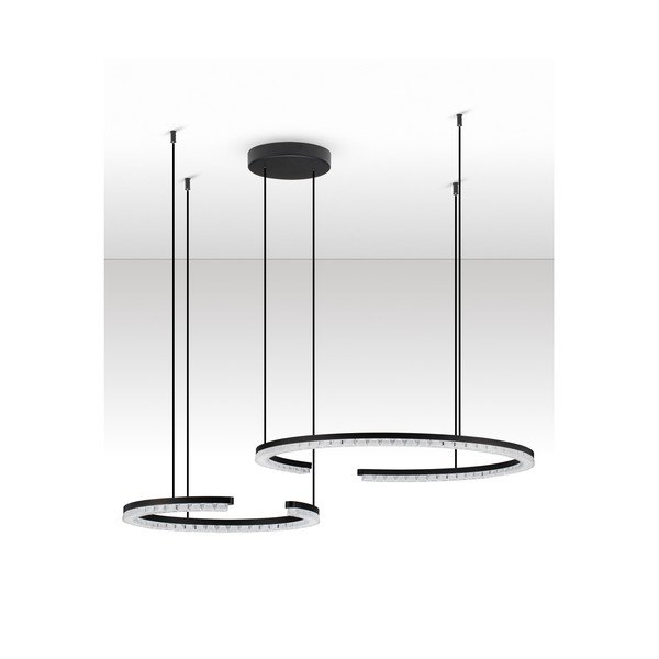 Mat crna LED viseća svjetiljka aluminijska s mogućnosti zatamnjivanja Greamy – Nova Luce-image-3