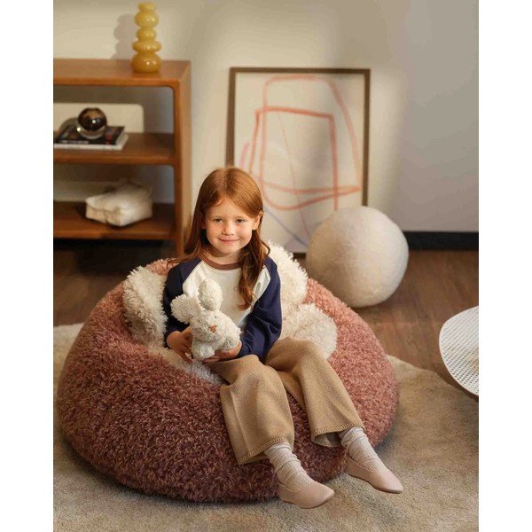 Prljavo roza vreća za bebe od umjetnog krzna Yeti – Wigiwama-image-3
