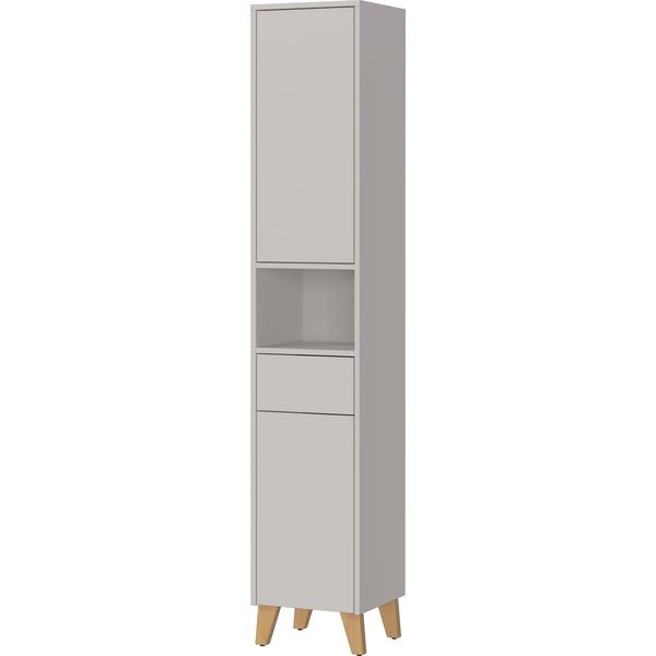 Krem visok kupaonski ormarić u mat dekoru 33x181 cm Arnea – Germania