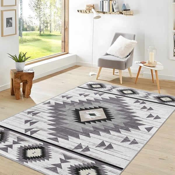 Svijetlo sivi perivi tepih 120x180 cm Ethnic Geo – Mila Home-image-2