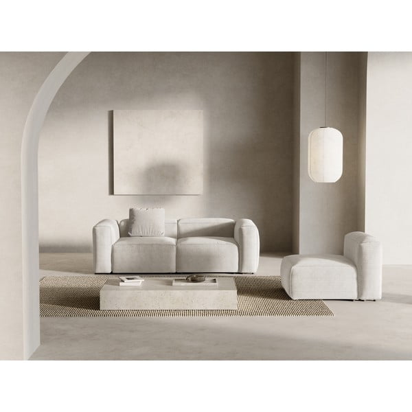 Bež sofa od samta 224 cm Bergamo – Cosmopolitan Design-image-1