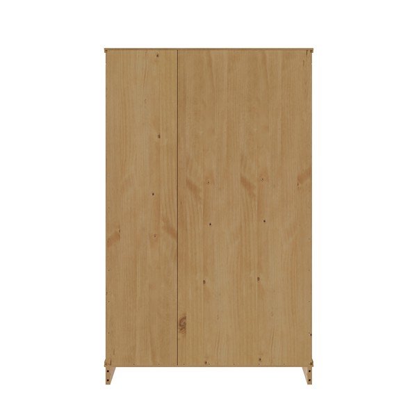 Vitrina od masivnog bora u svijetloj prirodnoj boji 74x118x35 cm Anita – Støraa-image-4