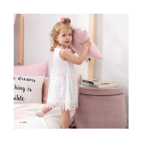 Crni baršunast dječji tabure Posh Velvet – Yellow Tipi-image-4