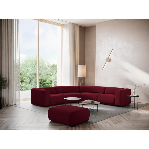 Bordo baršunast tabure Ekahi – Makamii-image-1