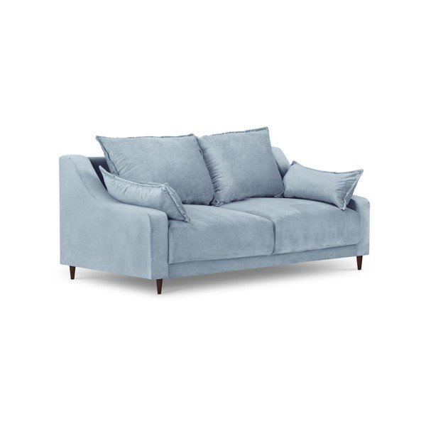 Svijetloplava baršunasta sofa Mazzini Sofas Freesia, 150 cm-image-2