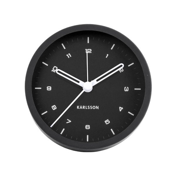 Crna budilica Karlsson Tinge, ø 9 cm-image-1