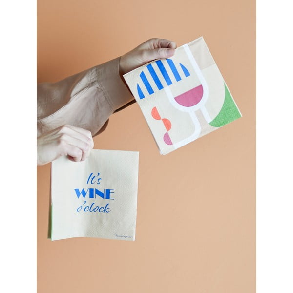 Papirnati ubrusi u setu 20 kom Wine – Bloomingville-image-1