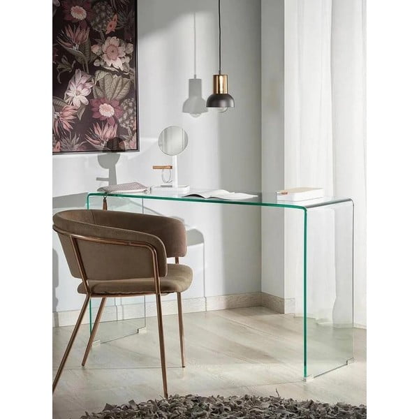 Stakleni pomoćni stol 40x125 cm Burano – Kave Home-image-1