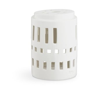 Bijeli keramički svijećnjak Kähler Design Urbania Lighthouse Little Tower