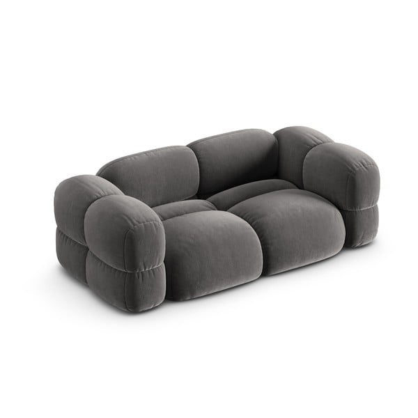 Siva baršunasti sofa 210 cm Loretto – Cosmopolitan Design-image-3