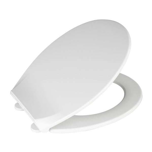 Bijelo sjedalo za toalet s lakim zatvaranjem Wenko Kos, 44 x 37 cm-image-2