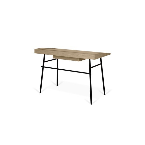 Radni stol s hrastovom pločom i crnim nogama TemaHome Ply, 120 x 81 cm-image-2