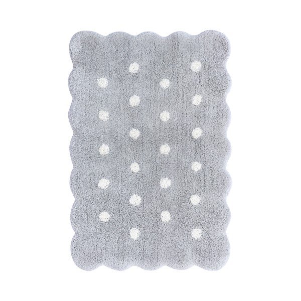 Sivi periv/ručno rađen pamučan dječji tepih 70x100 cm Mini Biscuit Pearl Grey – Lorena Canals