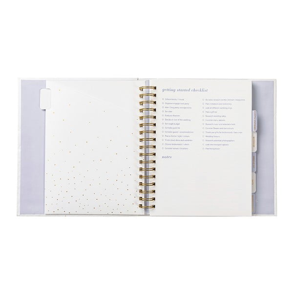 Bijeli planer za vjenčanje s džepovima za pohranu Busy B-image-4