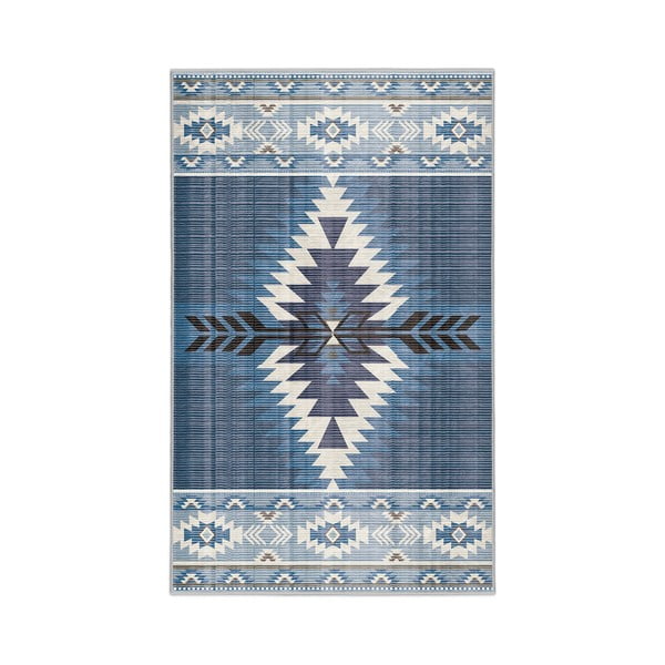 Plavi perivi tepih 80x150 cm Ethnic Geo – Mila Home