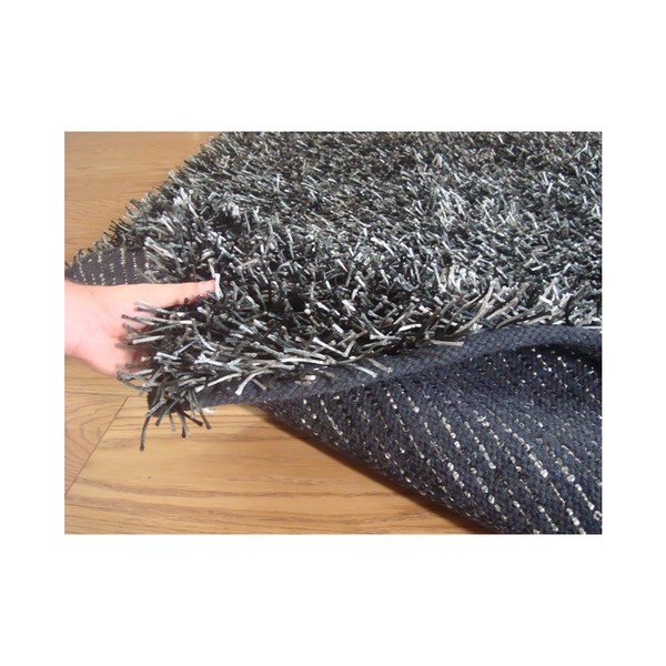 Tepih Shaggy Black Silver, 60x100 cm-image-2