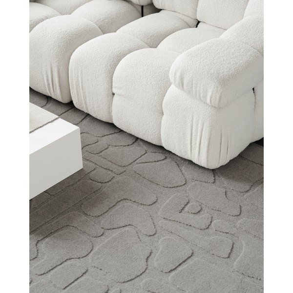 Sivi vunen tepih 160x230 cm Morphic Dunes – Agnella-image-4