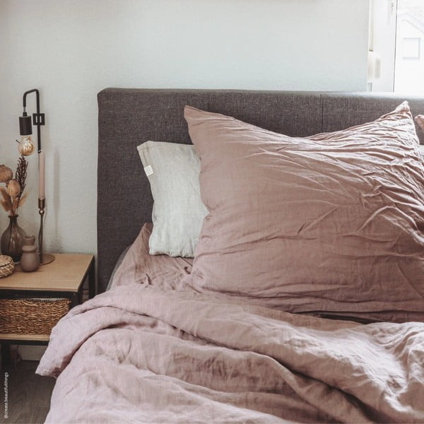 Lanena jastučnica 40x40 cm Ashes of Roses – Linen Tales-image-1