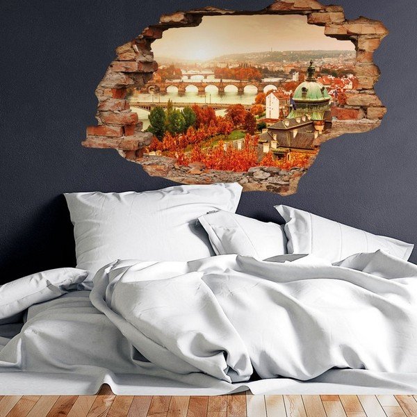 3D zidna naljepnica Ambiance Prague Autumn, 90 x 60 cm-image-3
