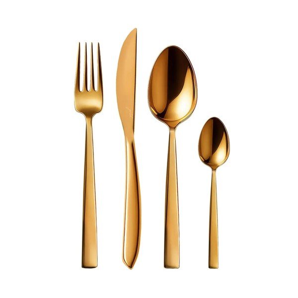 Pribor 24 kom od nehrđajućeg čelika u zlatnoj boji Gold – Orion