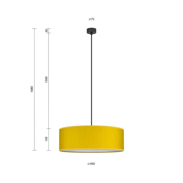 Žuta visilica Sotto Luce Doce XL, ⌀ 45 cm-image-4