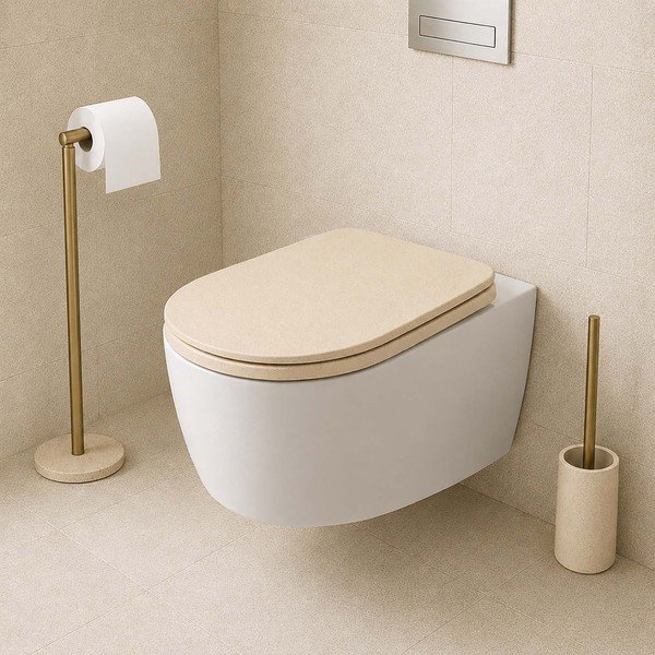 Bež WC četka od polyresina Oria – douceur d'intérieur-image-2