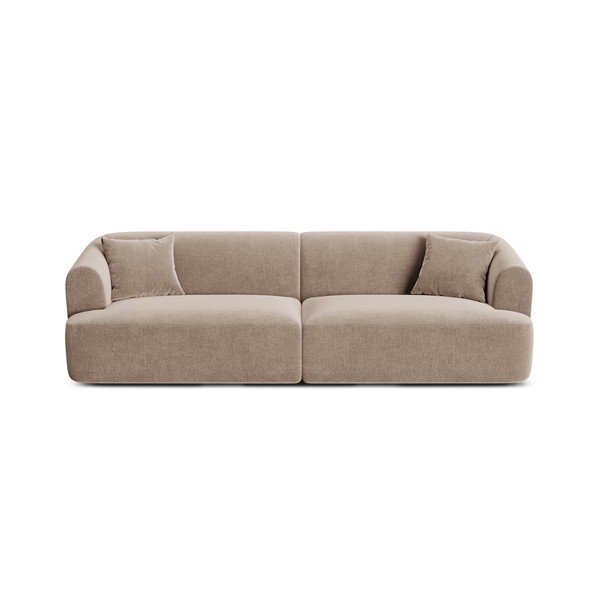 Svjetlo smeđa baršunasti sofa 255 cm Campi – Cosmopolitan Design