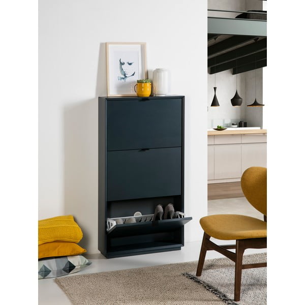 Benzinsko-plavi ormar za cipele s 3 ladicama Marckeric Luka-image-4