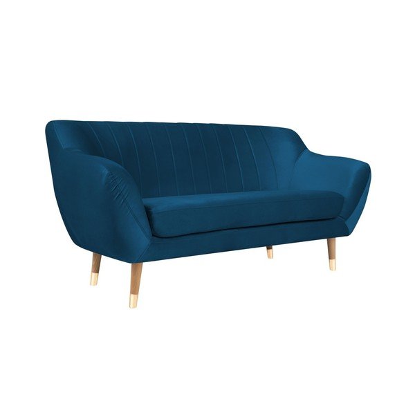 Plava baršunasta sofa Mazzini Sofas Benito, 158 cm-image-2