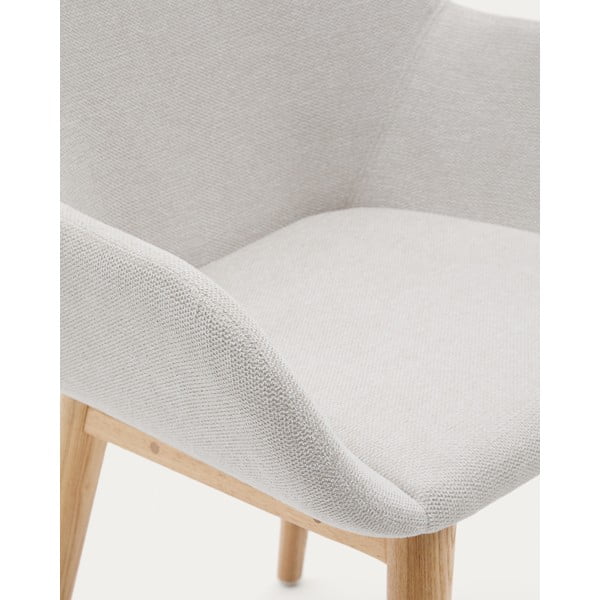 Bež podstavljena blagovaonska stolica Konna – Kave Home-image-4