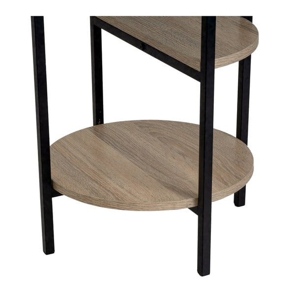 Crni/u prirodnoj boji regal u dekoru hrasta 40x80 cm – Casa Selección-image-2