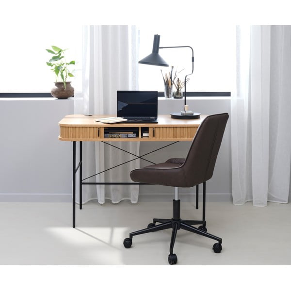 Radni stol u dekoru hrasta 60x120 cm Nola - Unique Furniture-image-1