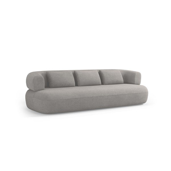 Svijetlo siva sofa od bouclé tkanine 226 cm Jenny – Micadoni 